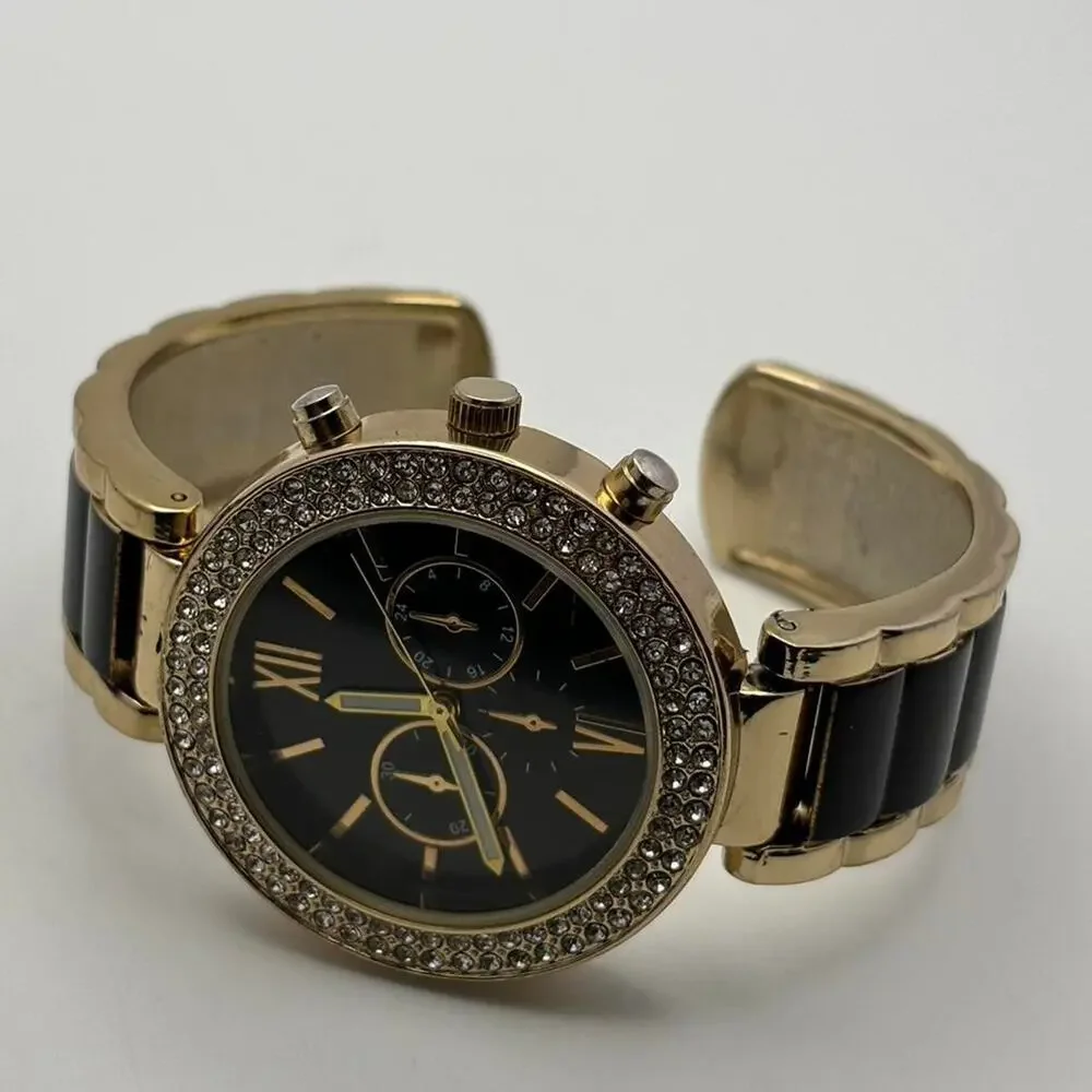 Gold black watch